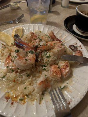 Shrimp scampi over rice...forgot to take pic before taking serval bites!