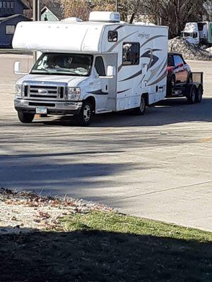 RV, trailer tire had nail.