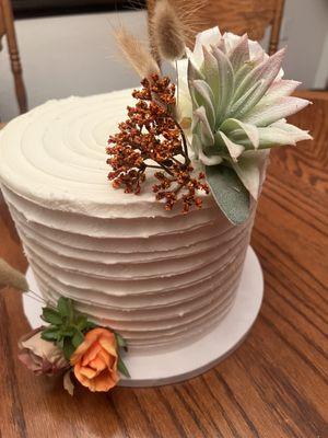 8" 3 tiered cake