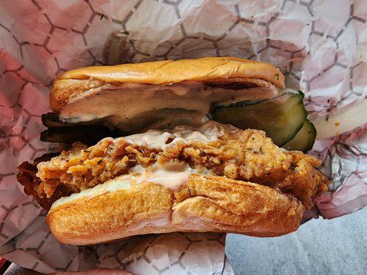 Fried chicken sandwich