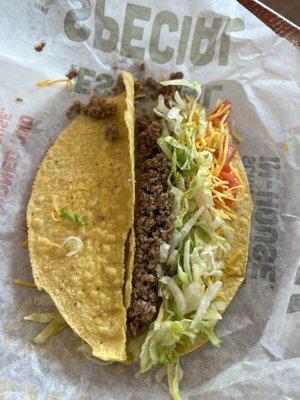 Cold beef taco