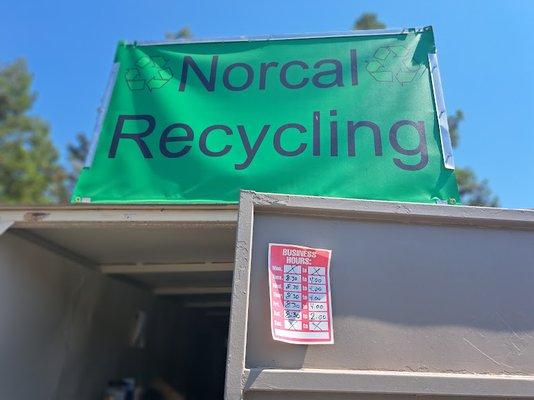 Norcal Recycling is located behind Safeway on Lincoln Blvd.