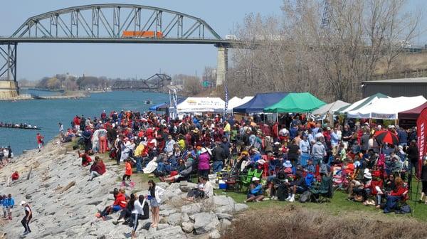 John Bennett Regatta. Peace Bridge in the background.