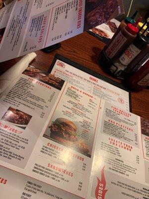 Checking out the menu