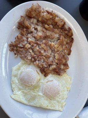 Corned beef hash and eggs