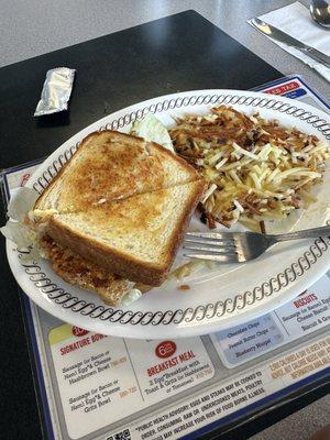 Chicken Sandwich with hash browns