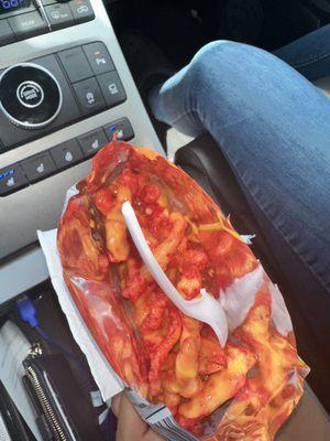 Hot Cheetos with cheese