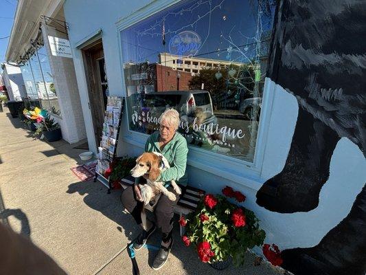 Dog friendly and dog safe shop.