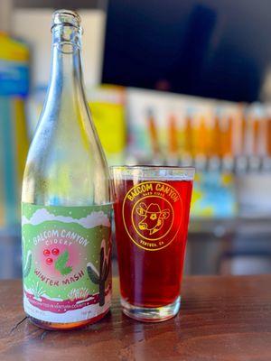 Winter Mash Cider from Balcom Canyon Cider - bold, cranberry flavor  and oh so tasty!!! One of our faves!