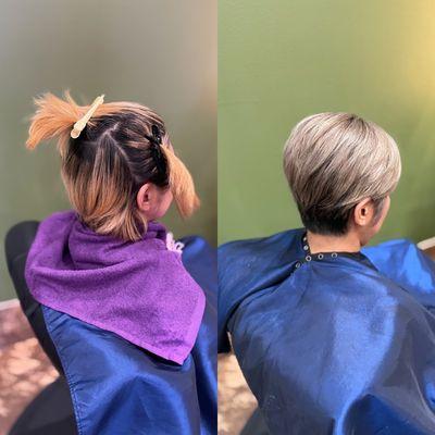 Brassy to Ash Color Correction