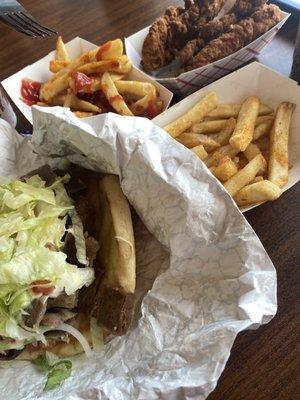 #7. Six oz. Gyro with Fries Combo and Kids Chicken Fingers