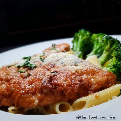 Chicken Francese over penne