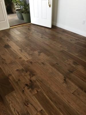 Hickory plank flooring in Huntington Beach, CA