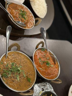 Chicken Tikka Masala Dal Makhani Chicken Korma