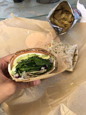 Spring turkey wrap (I customized with tofurkey)