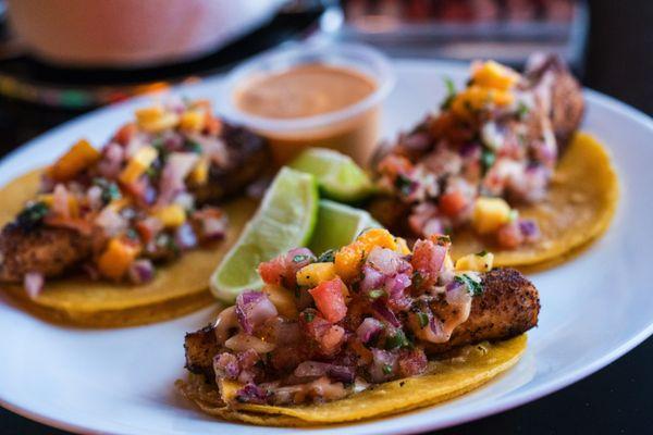 Mahi Mahi Tacos with Mango salad, new Sunday special