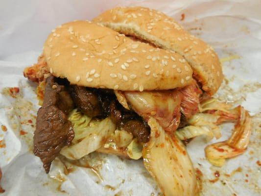 bulgogi kimchi burger on their secret menu. this was sooo bomb. bulgogi had the perfect sweetness and the kimchi was fresh!