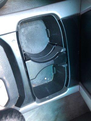 Did not clean car cup holder