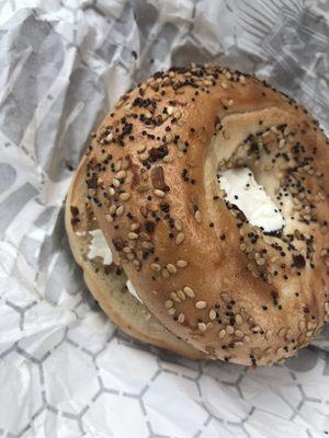 Bagel and cream cheese