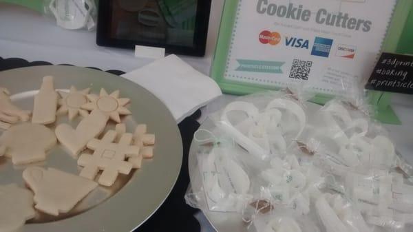 Cool custom cookie cutters from Prtinsicle at Ybor Daily Market. You can get one your pet, baby, logo or wedding date.