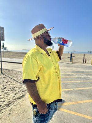 Me on the beach in my birthday shirt