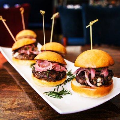 Lamb Sliders/ Feta/ Mint/ Pickled Red Onion/ Brioche Bun