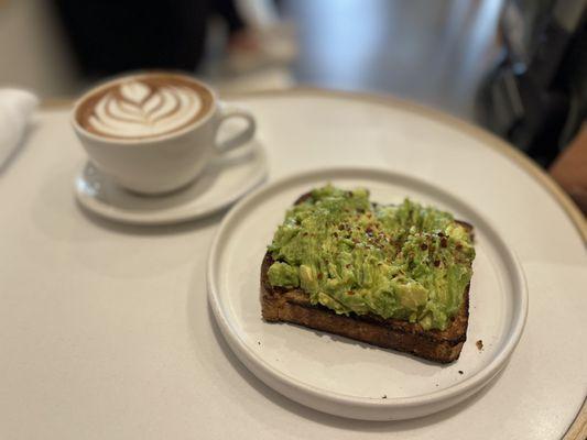 Caffe' Mocha and Avocado Toast