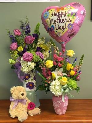 Beautiful Mother's Day Flowers in Keepsake Vases