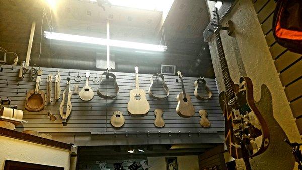 Kent's shop specializes in restoration, repairs, modifications, and custom built instruments.