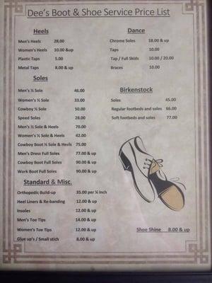 Price List