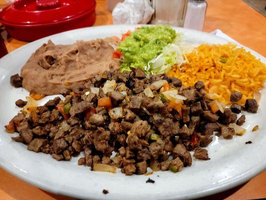 Carne a la mexicana plate