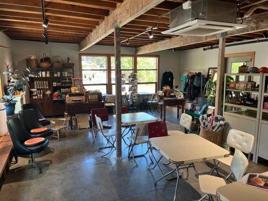 Interior seating area and gift shop