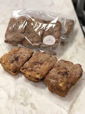 Seasonal Raspberry Chocolate Mini Loaf Cakes