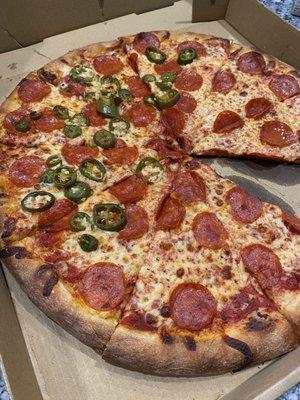 Pepperoni w/ 1/2 Jalapeños