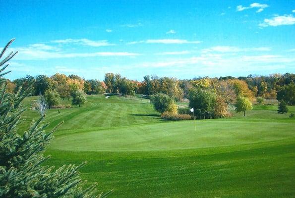 Looking back at hole 2 from the back of the green.