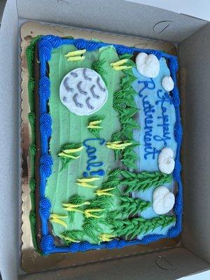 Golf course (?) cake