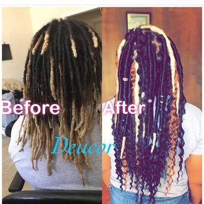 Love extensions (client wanted her natural locs covered)