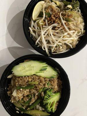 Pad Thai, veggie fried rice