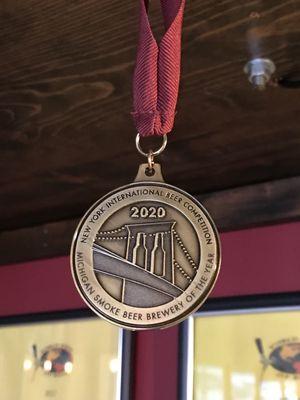 Smoked Beer award from the 2020 New York International Beer Competition for Donjiwa's Grodziskie