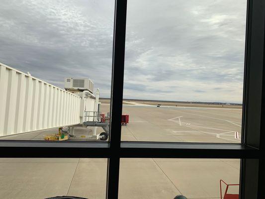 Looking out from gate 2, big land small airport..