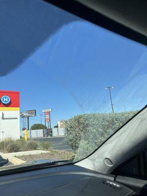 Windshield immediately after 15 dollar wash, as you can see I'm in line for another places wash