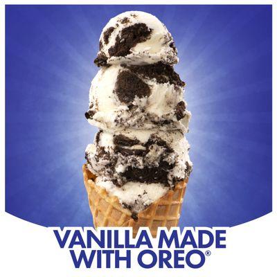 Vanilla Made with Oreo- vanilla ice cream made with OREO® Cookies