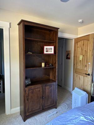 New alder bookcase.