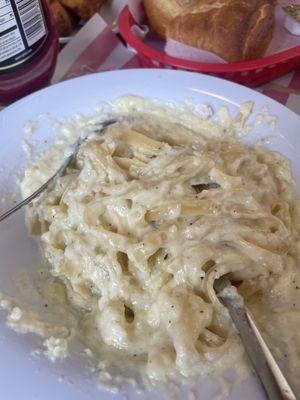 This is the kids Fettuccine Alfredo!