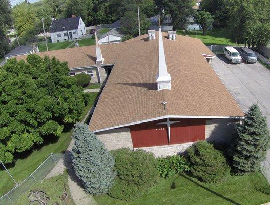 New Roof installation on Church.