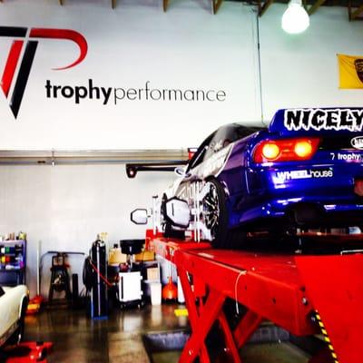 Getting the alignment taken care of on my drift car at Trophy Performance