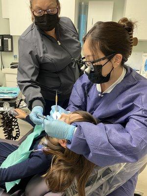 First dental x-rays & cleaning with Dr. Park + Dental Hygienist Rebecca