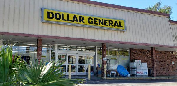 Store front on a Saturday afternoon.