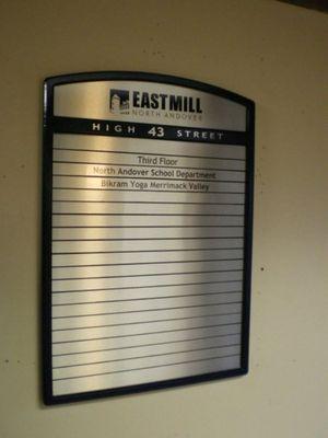 Brushed aluminum dibond directory sign