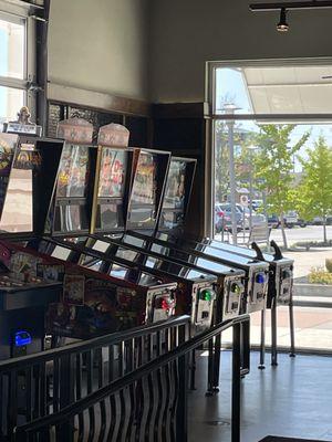 Four of the eight pinball tables. I think I still have a high score on the Guns 'n Roses one. Look for  Brewmeisterjw.